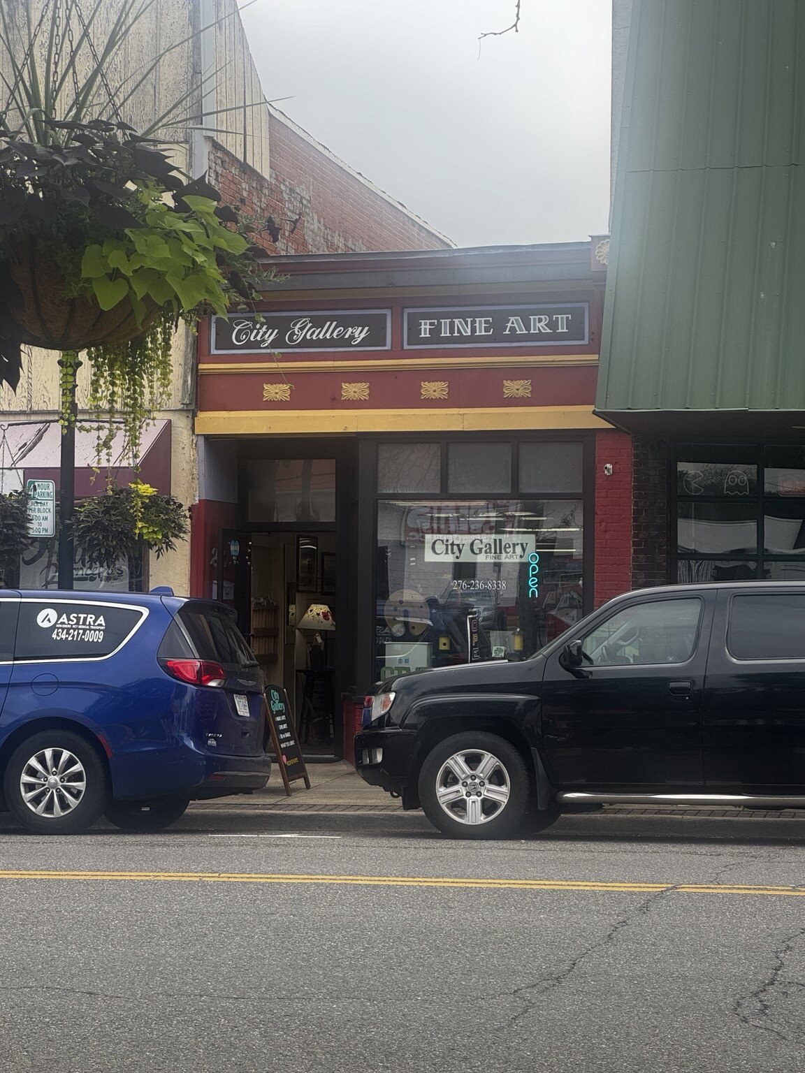 Exterior of City Gallery in downtown Galax, Virginia